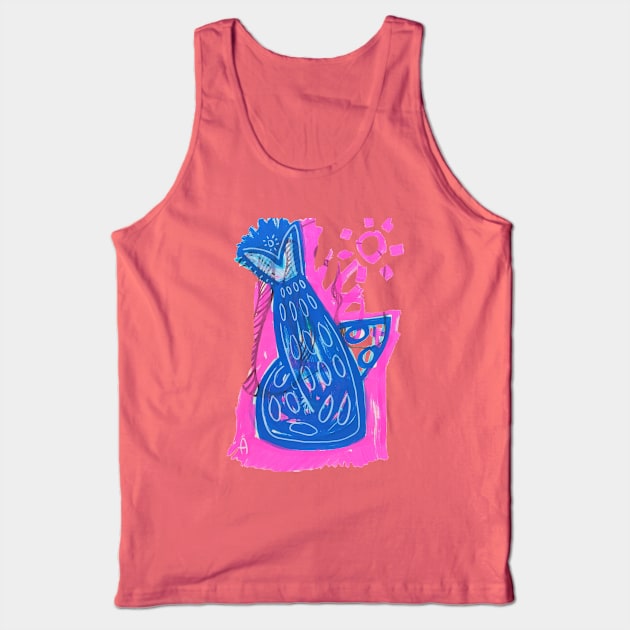 yoga fish Tank Top by Angel Rivas